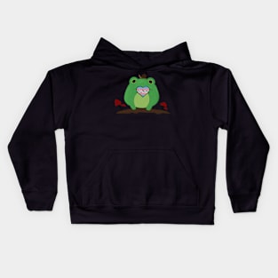 Pronoun Frog He Him Trans Kids Hoodie